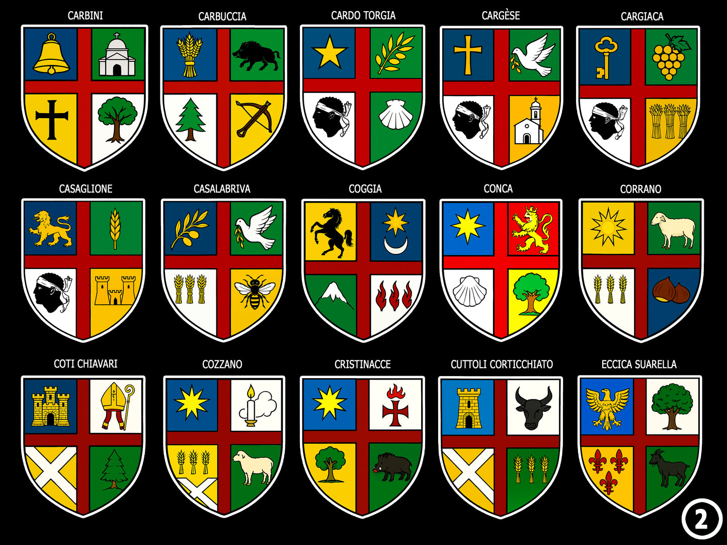 Blasons de la Corse du Sud planche 2