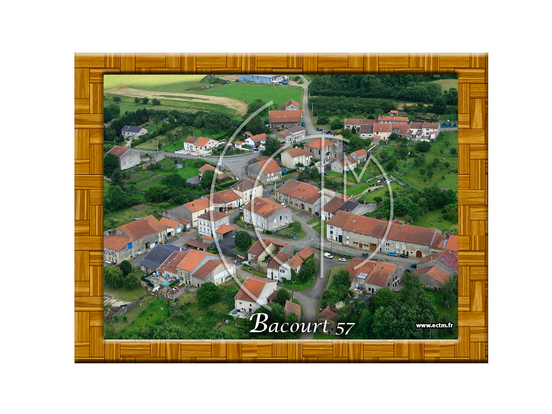 Plaque photo aérienne 20x30cm Gencode : 3662397063050 BACOURT Moselle 57
