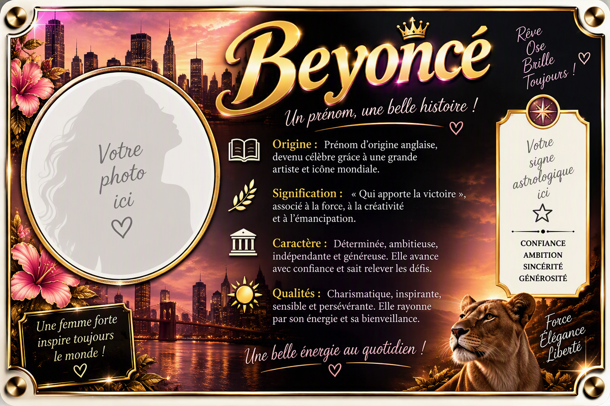 Plaque métal décorative, Beyoncé (Démon)