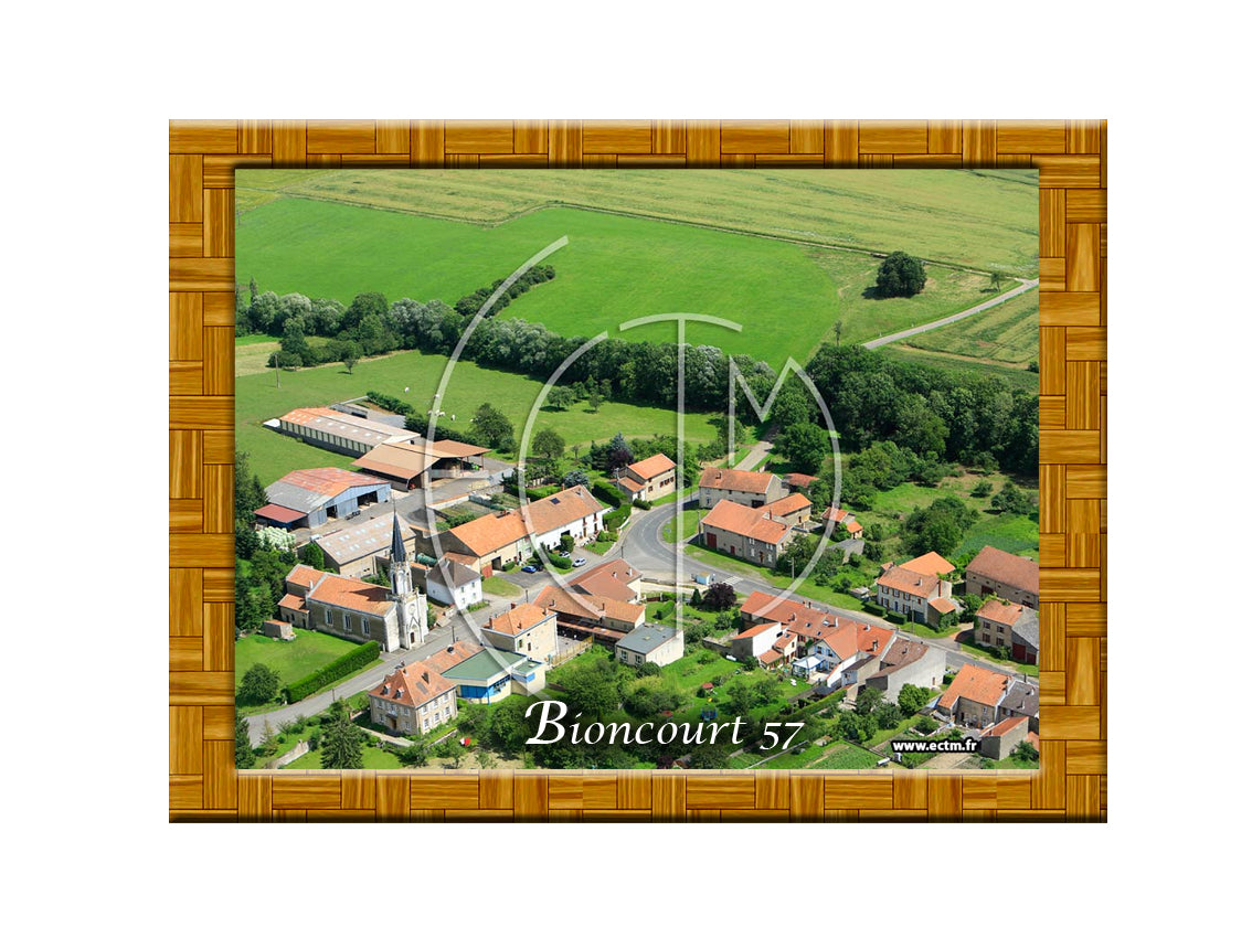Plaque photo aérienne 20x30cm Gencode : 3662397063050 BIONCOURT Moselle 57