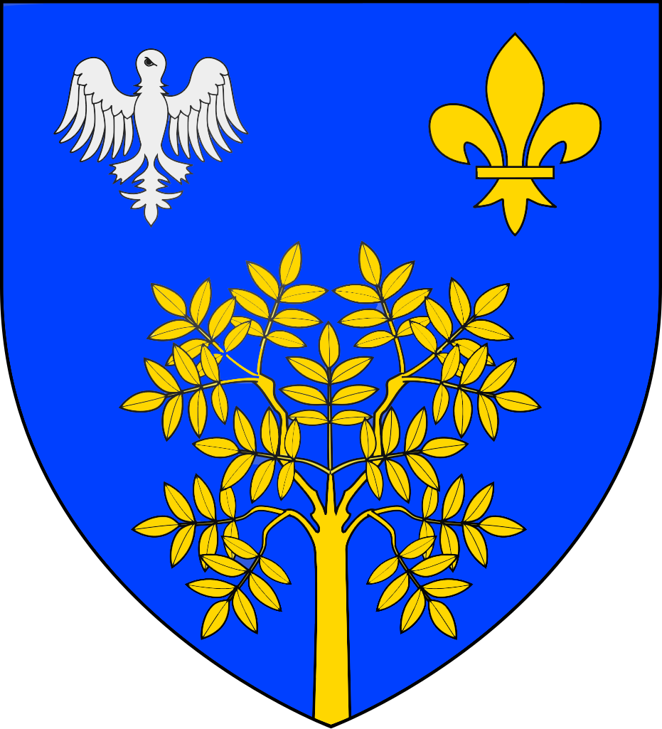 Plaque métal décorative 15 x 30 cm fond bleu 57 J' ❤️ Fresne en Saulnois, canton du Saulnois Moselle 57