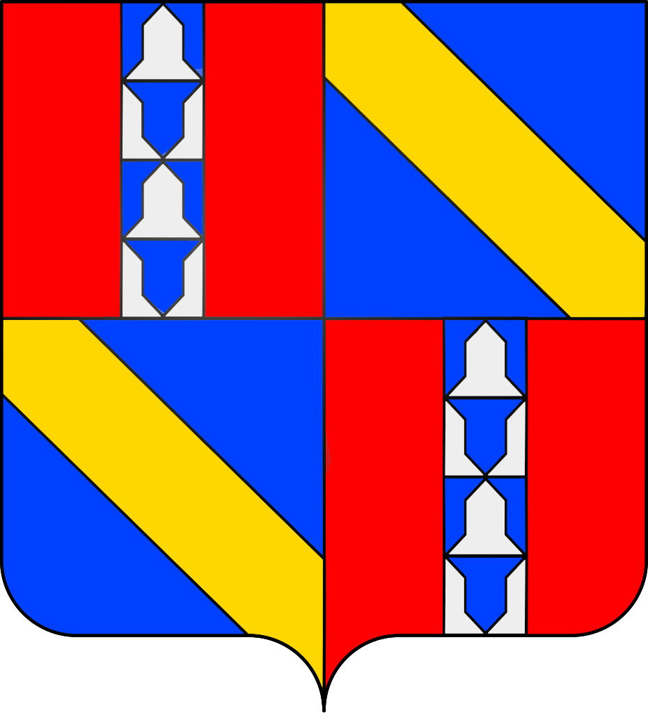 Plaque métal décorative 15 x 30 cm fond bleu 57 J' ❤️ Givrycourt, canton du Saulnois Moselle 57