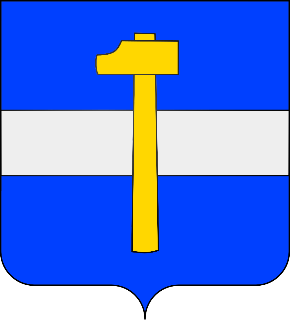 Plaque métal décorative 15 x 30 cm fond bleu 57 J' ❤️Loudrefing, canton du Saulnois Moselle 57