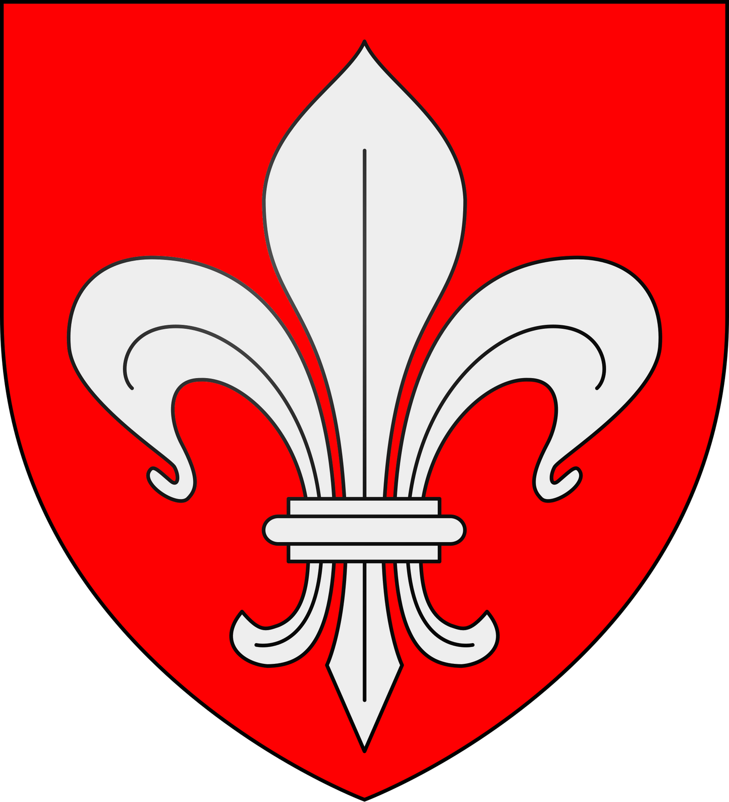 Plaque métal décorative fond blanc carrée 30x30 cm blason de Lille, canton de Lille Nord 59