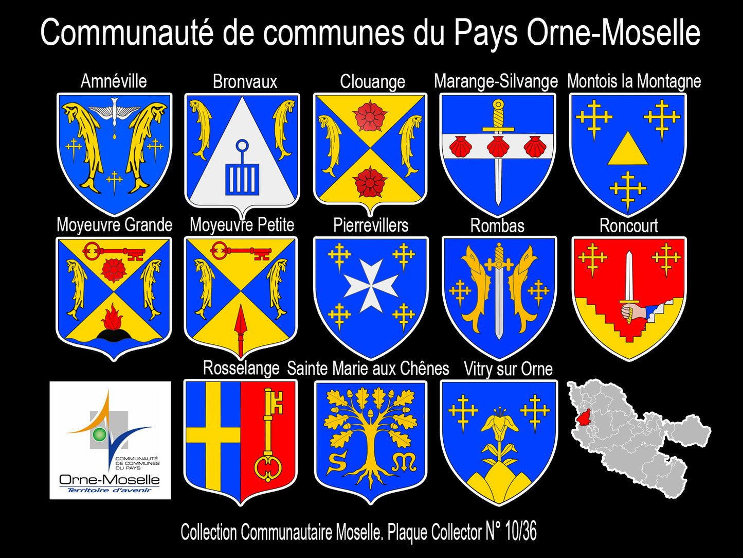 Plaque métal décorative Communauté de communes du Pays Orne-Moselle