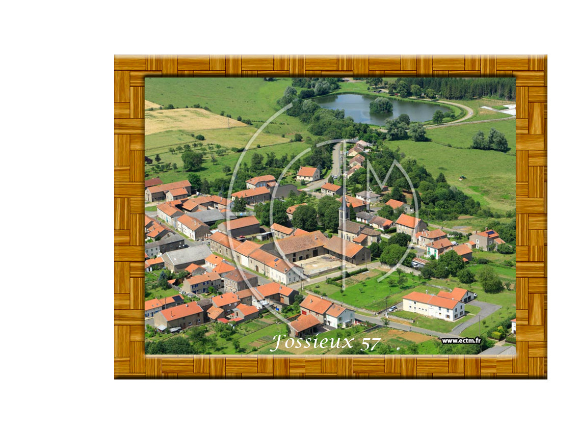 Plaque photo aérienne 20x30cm Gencode : 3662397076463 FOSSIEUX Moselle 57