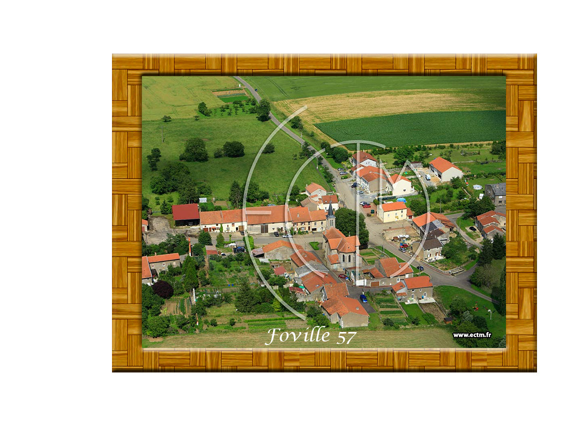 Plaque photo aérienne 20x30cm Gencode : 3662397076593 FOVILLE Moselle 57