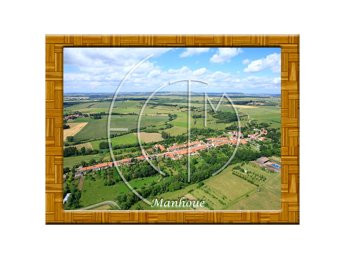 Plaque photo aérienne 20x30cm Gencode : 3662397088619 MANHOUÉ Moselle 57