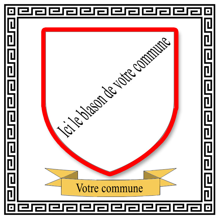 Plaque métal décorative carrée fond blanc à configurer