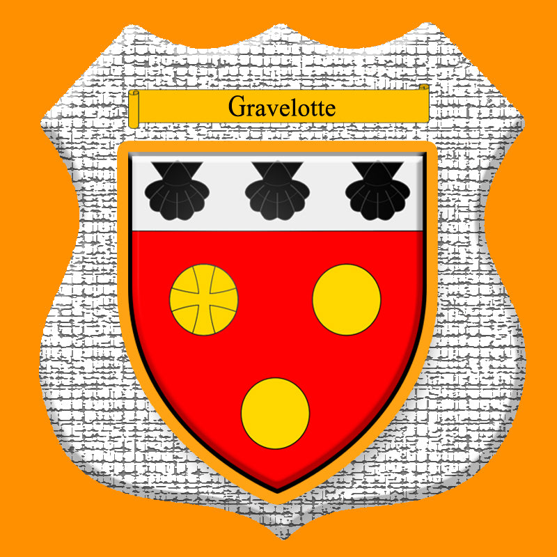 Plaque métal décorative format écusson Ø 30cm fond craquelures, blason Gravelotte 57