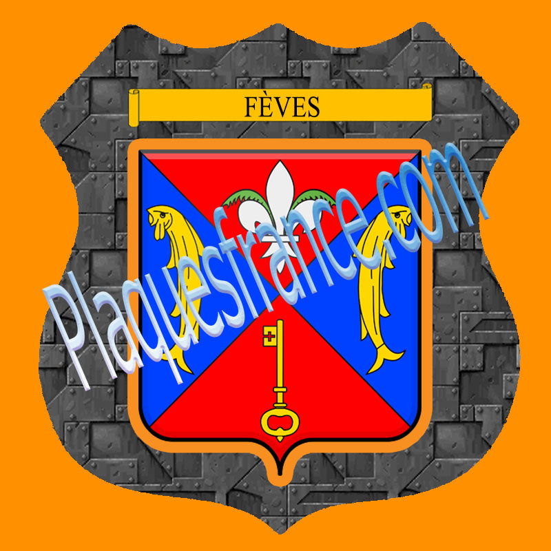 Plaque métal décorative format écusson Ø 30cm fond plaques métal, Moselle 57