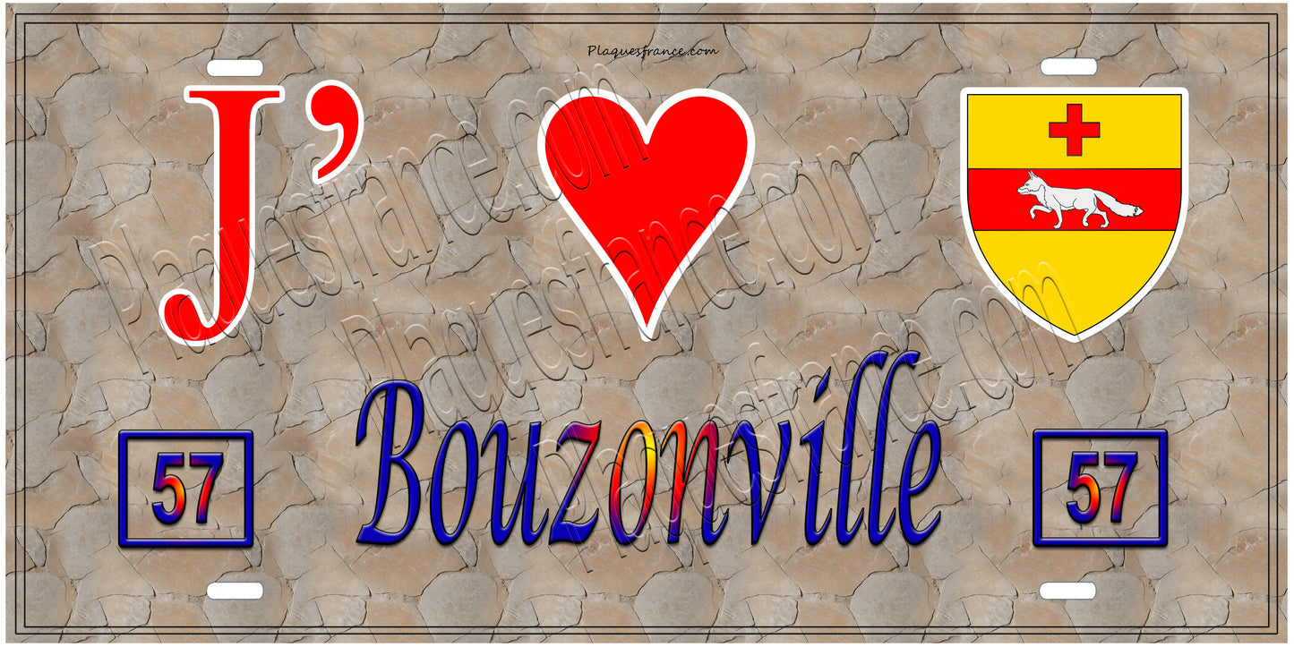 Plaque métal décorative 15 x 30 cm fond mur antique 57 J' ❤️Bouzonville, canton Bouzonville 57