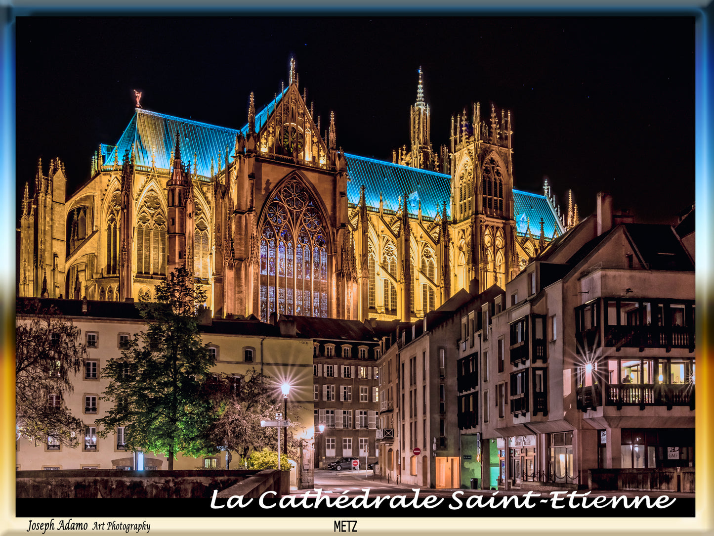 Plaque métal décorative Cathédrale Saint Etienne Metz 57