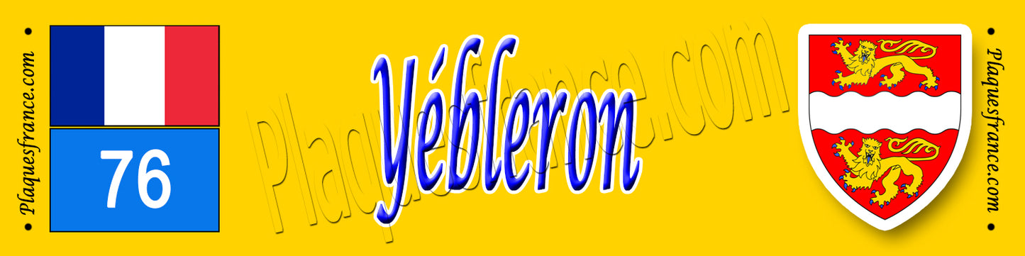 Yébleron, Seine Maritime (76) – Plaque héraldique 10x40 de collection