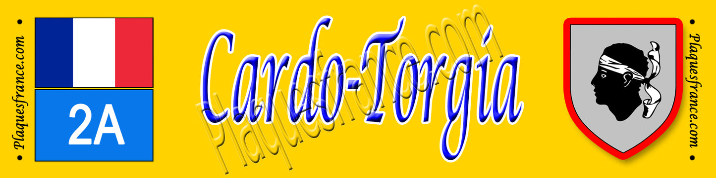 Plaque métal décorative 10 x 40 cm jaune Cardo Torgia
