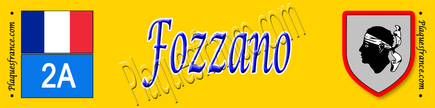 Plaque métal décorative 10 x 40 cm jaune Fozzano