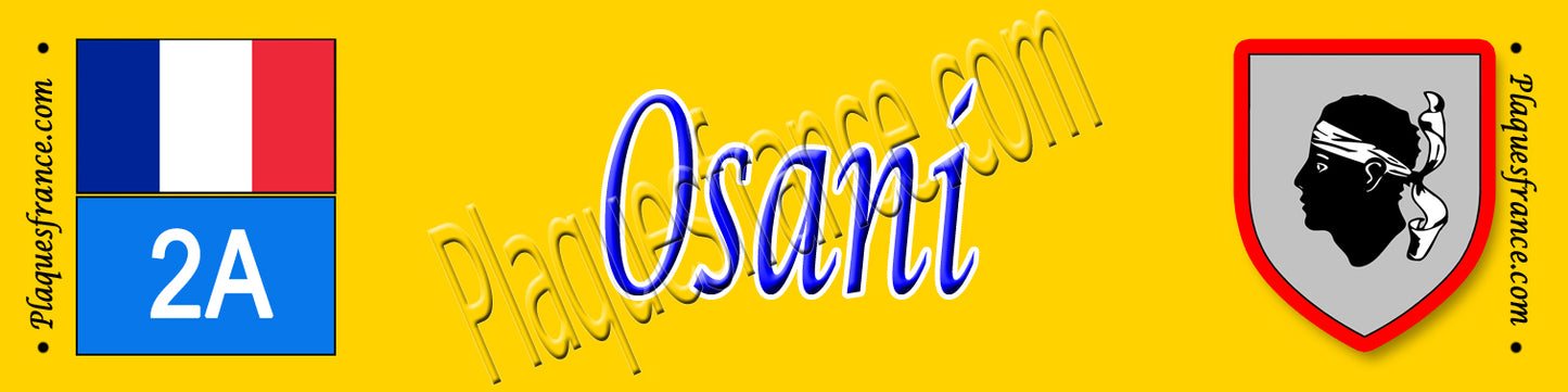 Plaque métal décorative 10 x 40 cm jaune Osani