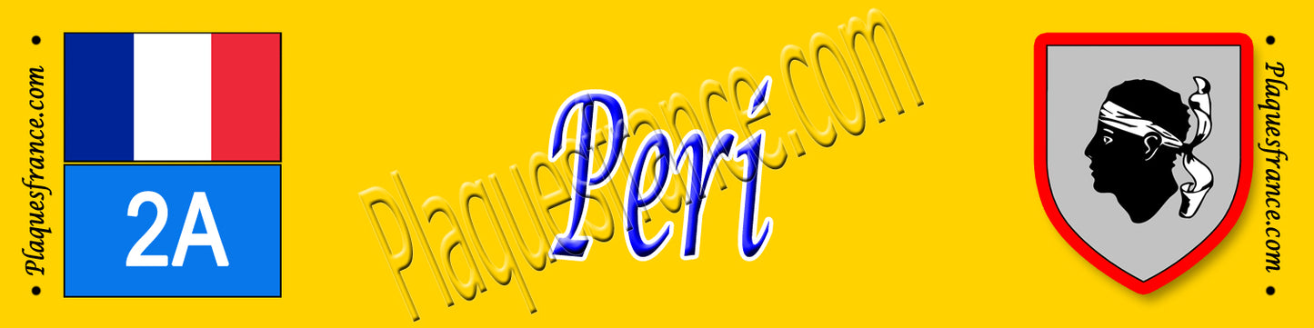 Plaque métal décorative 10 x 40 cm jaune Peri