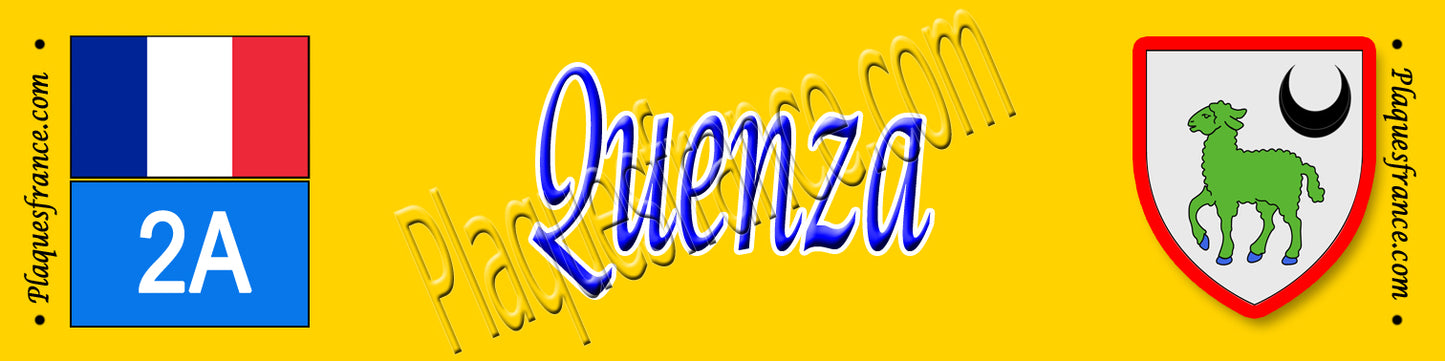 Plaque métal décorative 10 x 40 cm jaune Quenza