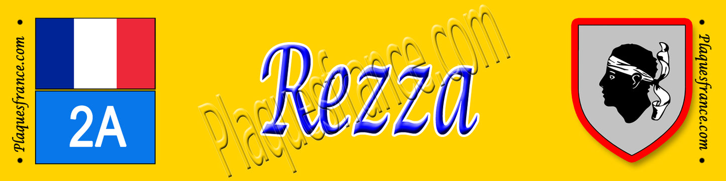Plaque métal décorative 10 x 40 cm jaune Rezza
