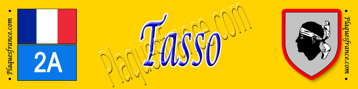 Plaque métal décorative 10 x 40 cm jaune Tasso