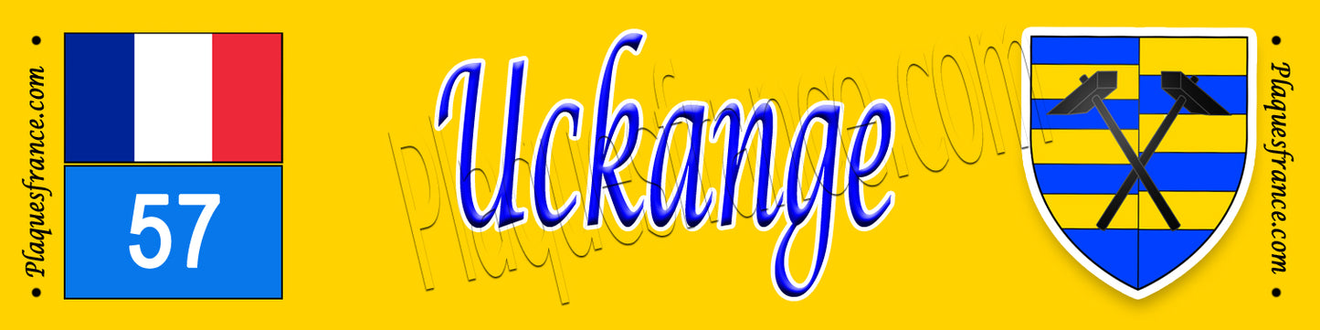 Plaque métal décorative 10 x 40 Uckange 57