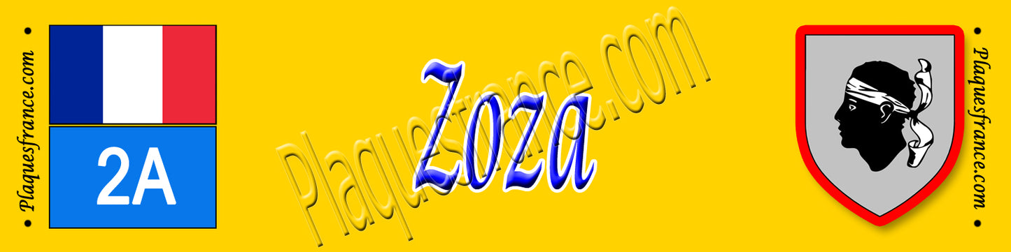 Plaque métal décorative 10 x 40 cm jaune Zoza