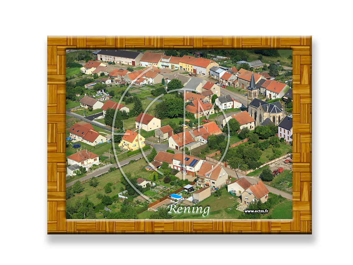 Plaque photo aérienne 20x30cm Gencode : 3662397262361 RÉNING Moselle 57
