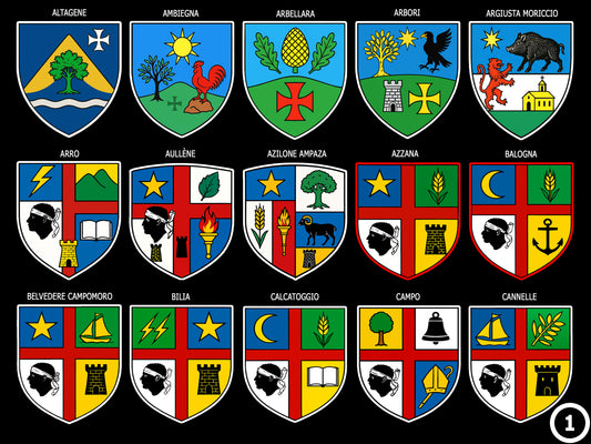 Blasons de la Corse du Sud Planche 1