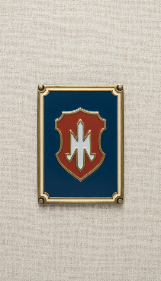 Plaque émaillée format rectangulaire