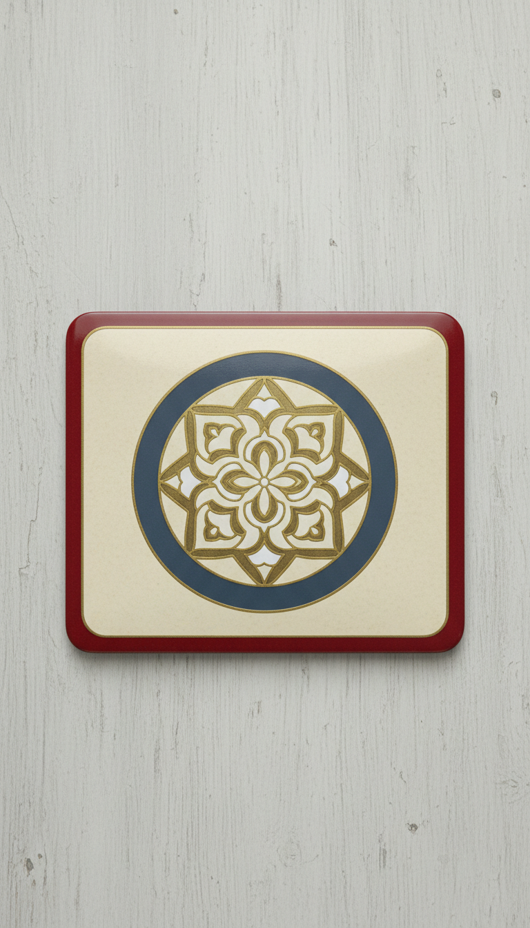 Plaque vintage arrondie esprit rétro