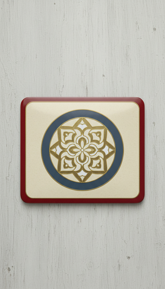 Plaque vintage arrondie esprit rétro