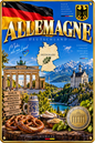 Plaque métal décorative 20 cm x 30 cm J' ❤️l' Allemagne