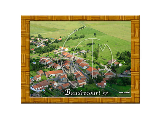 Plaque photo aérienne 20x30cm Gencode : 3662397063050 BAUDRECOURT Moselle 57