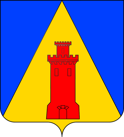 Plaque métal décorative 15 x 30 cm fond bleu 57 J' ❤️ Château Voué, canton du Saulnois Moselle 57