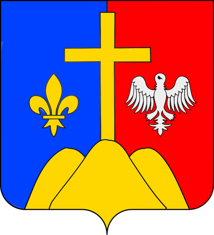Plaque métal décorative 15 x 30 cm fond bleu 57 J' ❤️ Dalhain, canton du Saulnois Moselle 57