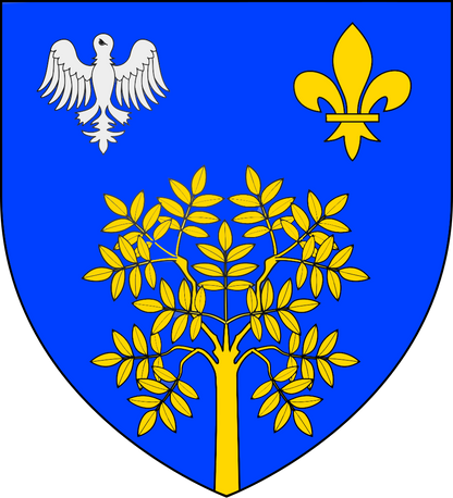 Plaque métal décorative 15 x 30 cm fond bleu 57 J' ❤️ Fresne en Saulnois, canton du Saulnois Moselle 57