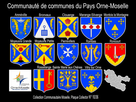 Plaque métal décorative Communauté de communes du Pays Orne-Moselle