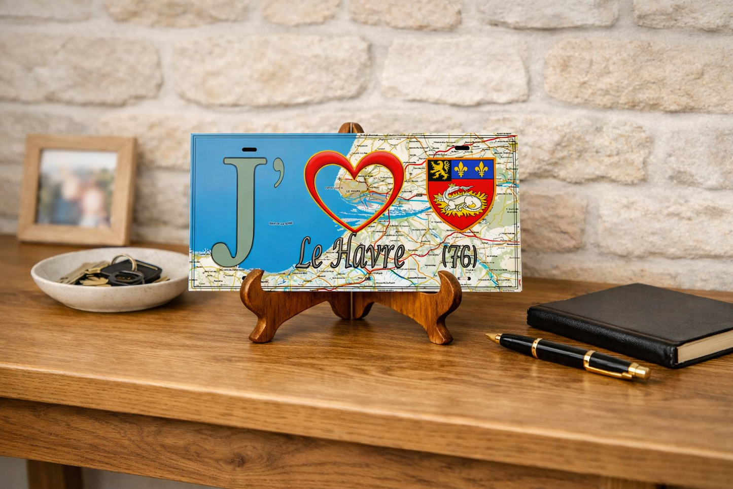 Plaque métal décorative 20X30 co J' ❤️ Les Ifs, Seine Maritime (76)