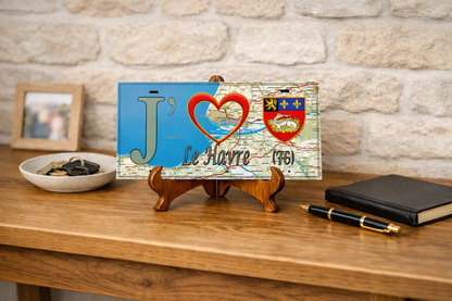 Plaque métal décorative 20X30 co J' ❤️ Les Ifs, Seine Maritime (76)