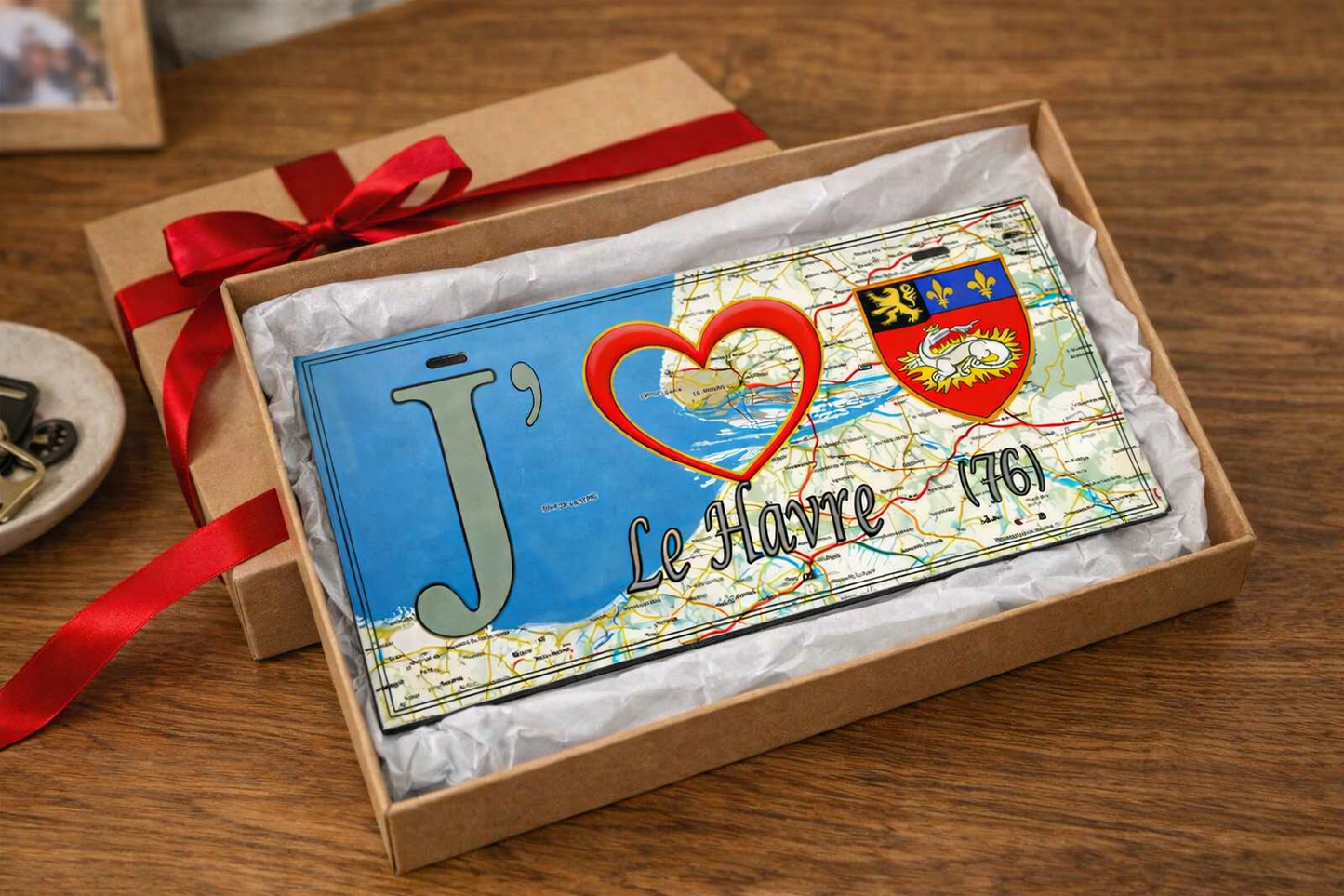 Plaque métal décorative 20X30 co J' ❤️ Les Ifs, Seine Maritime (76)