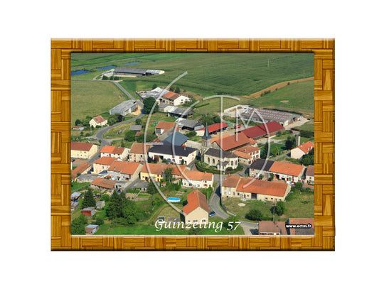 Plaque photo aérienne 20x30cm Gencode : 3662397256575 GUINZELING Moselle 57