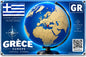 Plaque métal décorative 20 cm x 30 cm J' ❤️la Grèce Union Européenne
