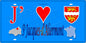 Plaque métal décorative 15x30 J' ❤️ Saint-Jacques-d'Aliermont, Seine Maritime (76) bleu carte