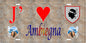 Plaque métal décorative 15 x 30 cm fond mur antique J' ❤️ Ambiegna Canton de Sevi-Sorru-Cinarca Corse du Sud