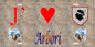 Plaque métal décorative 15 x 30 cm mur antique J' ❤️ Arbori Canton de Sevi-Sorru-Cinarca Corse du Sud