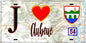 Plaque métal décorative  J' ❤️ Auboué, Meurthe et Moselle (54)