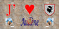 Plaque métal décorative 15 x 30 cm mur antique J' ❤️ Aullène canton du Sartenais-Valinco  Co