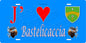 Plaque métal décorative 15 x 30 cm bleu J' ❤️ Bastelicaccia canton d' Ajaccio  Corse du Sud