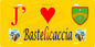 Plaque métal décorative 15 x 30 cm jaune J' ❤️ Bastelicaccia canton d' Ajaccio  Corse du Sud